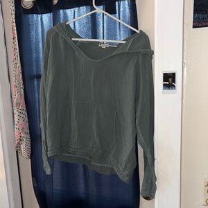 Women's Green Hooded Top